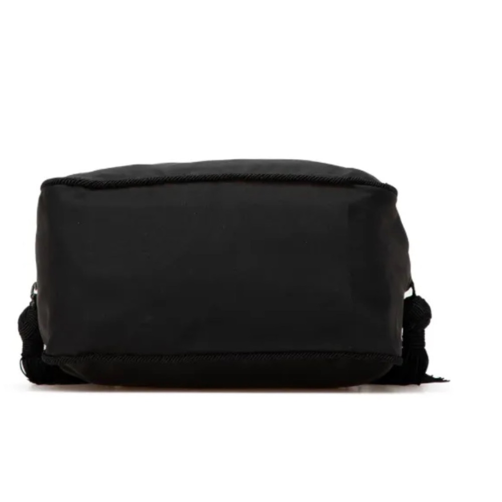 PRADA Vintage Tessuto Tassel Black Silver Hardware Nylon Beaded Handbag Tote‎ - Picture 5 of 14